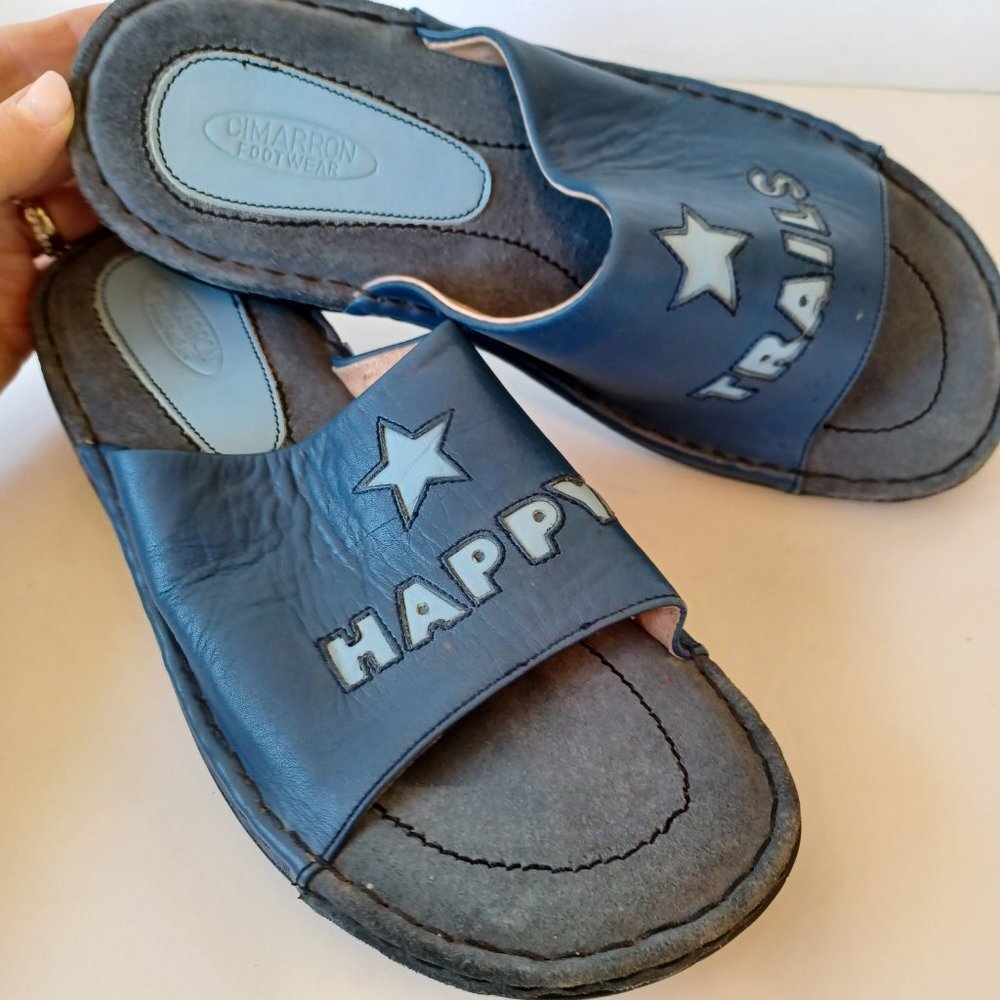 Cimarron Footwear Sandals Womens Size 39 or US 8 Happy Trails Leather‎ Western